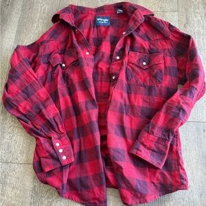 Wrangler Red and Black Checkered Shirt